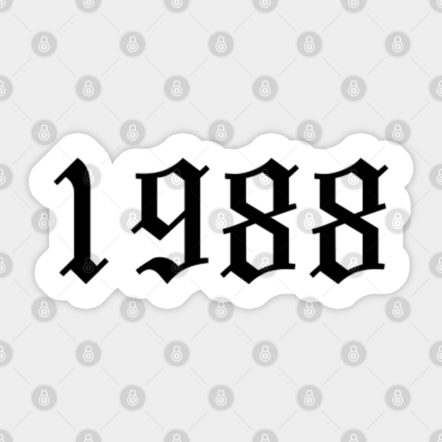 1988 Old English 1988 Old English Sticker TeePublic